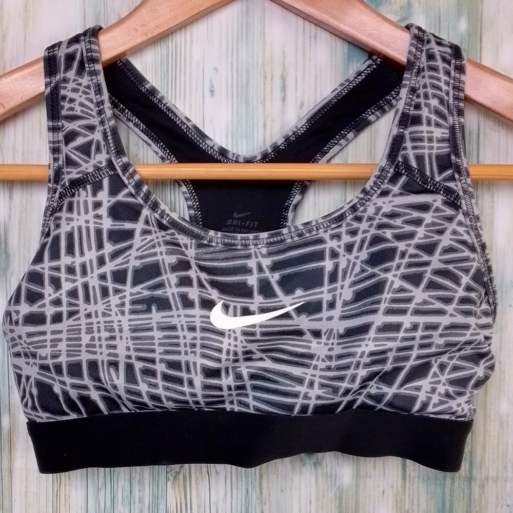 Nike drifit sports bra gray & black XS